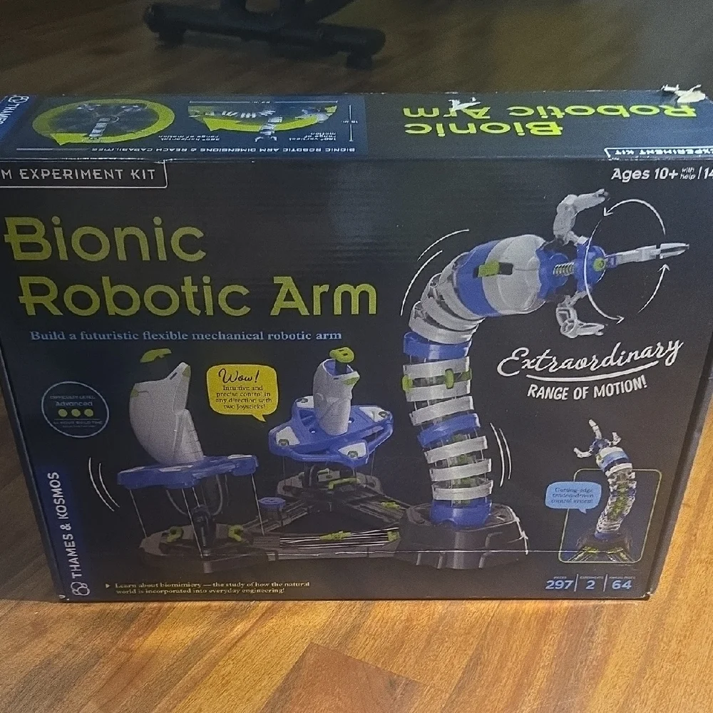 Thames & Kosmos Bionic Robotic Arm - Blue and White NWB BUILD A FUTURISTIC ARM